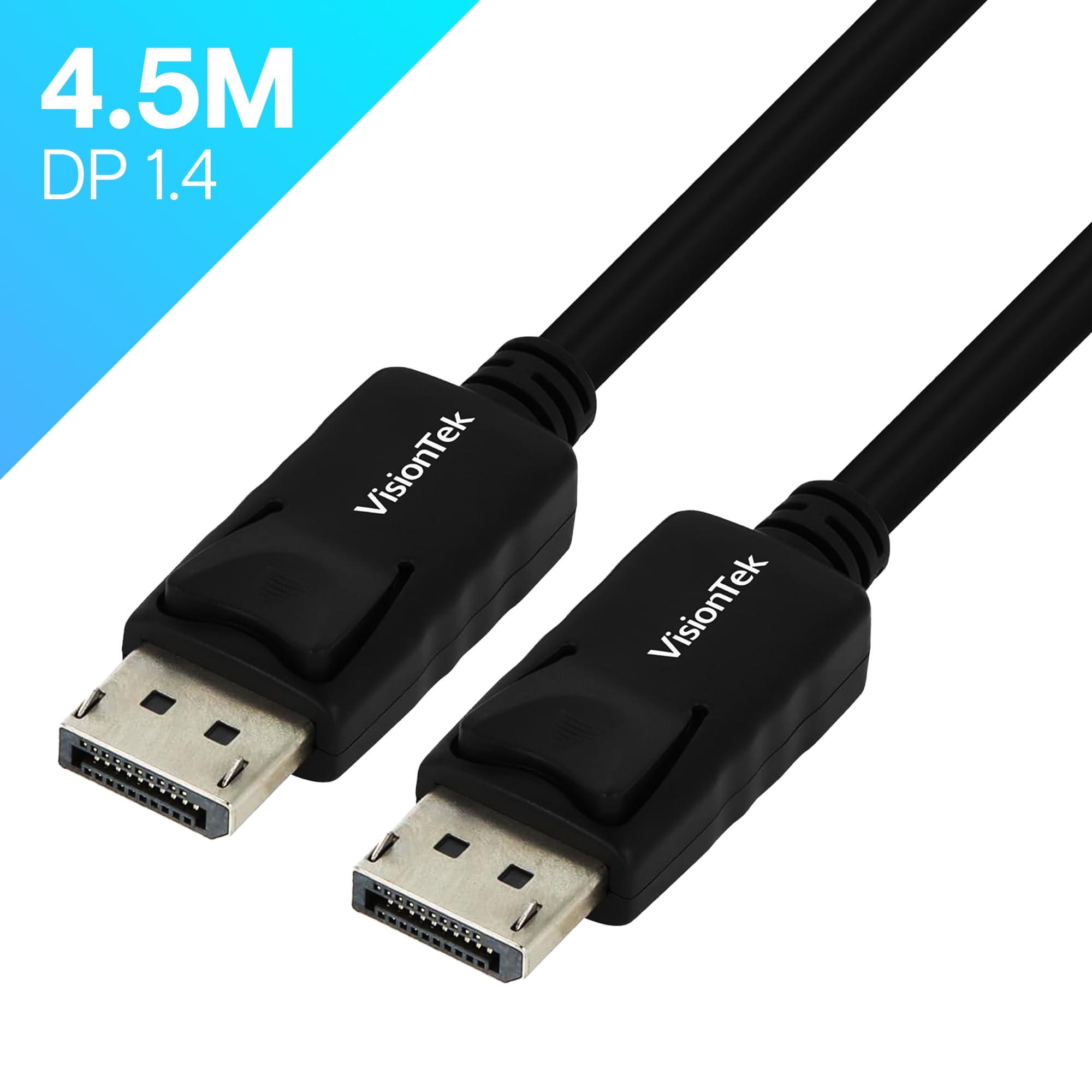 VisionTek Visiontek 901429 4.5 m Display Port to Display Port Cable44; Black
