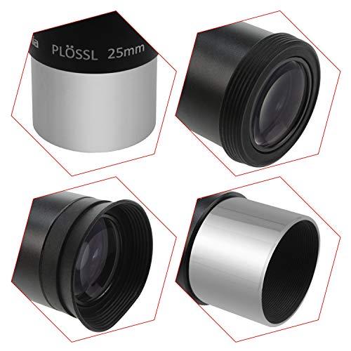 Astromania Astromania 1.25" 25mm Plossl Telescope Eyepiece - 4-Element Plossl Design - Threaded for Standard 1.25inch Astronomy Filters