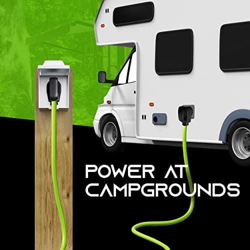 GearIT GearIT 50-Amp Extension Cord for RV and EV (50 Feet) 4-Prong 250-Volt, Tesla Model 3/S/X/Y, NEMA 14-50P to 14-50R 6/3, 8/1 STW AWG Gauge Outdoor Auto Power Cord
