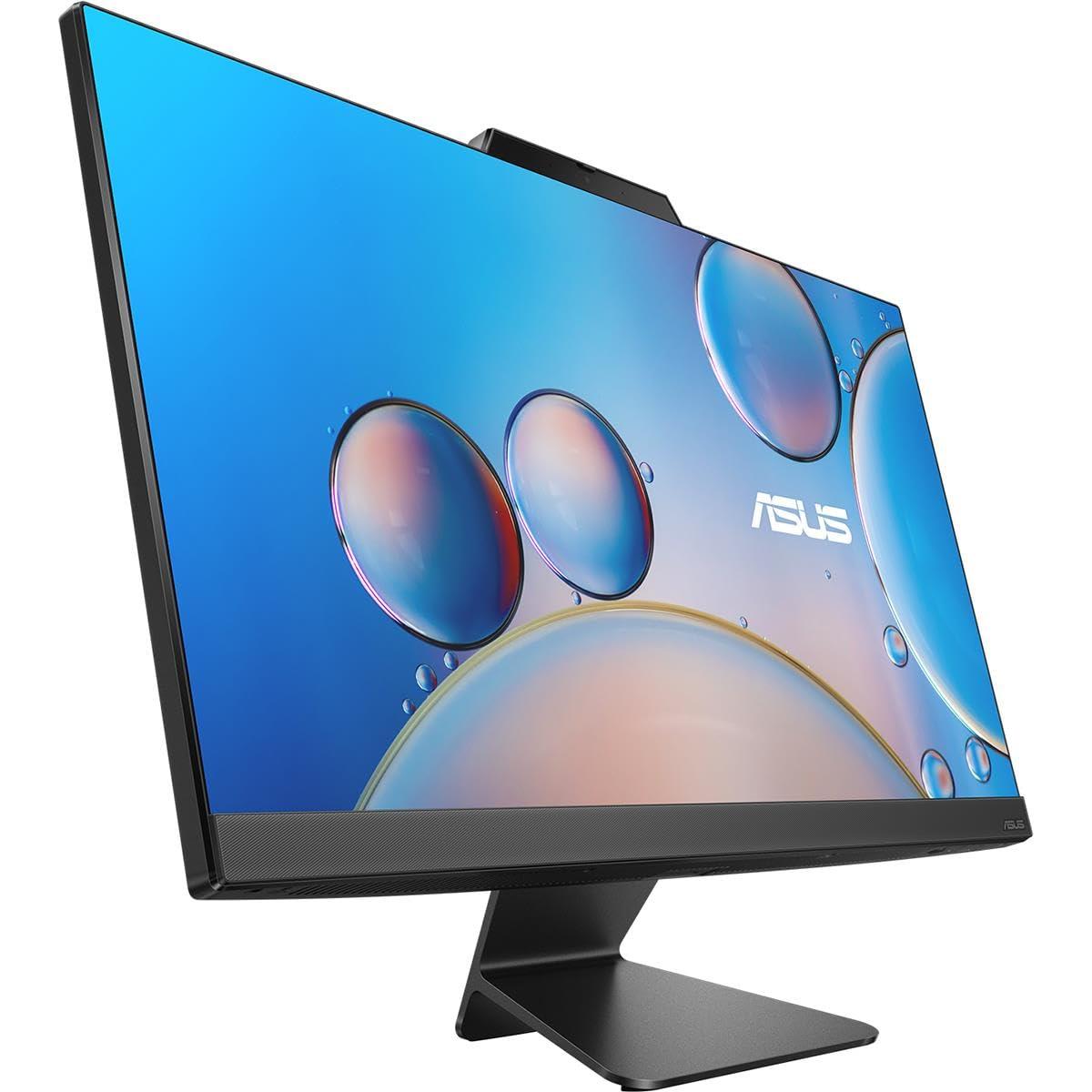 ASUS ASUS M3402 All-in-One, 23.8 FHD Touch Display, AMD Ryzen 5 7520U Processor, 16GB RAM, 512GB SSD, Windows 11 Home, Kensington Lock, Black, M3402WFA-PB504T
