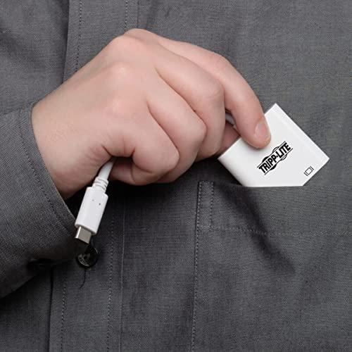 Tripp Lite Tripp Lite USB-C to DisplayPort Adapter Cable, USB C to DP Converter Cable with Equalizer, 8K UHD, HDR, PD Charging 60W, 6in, White (U444-06N-DP8WC)