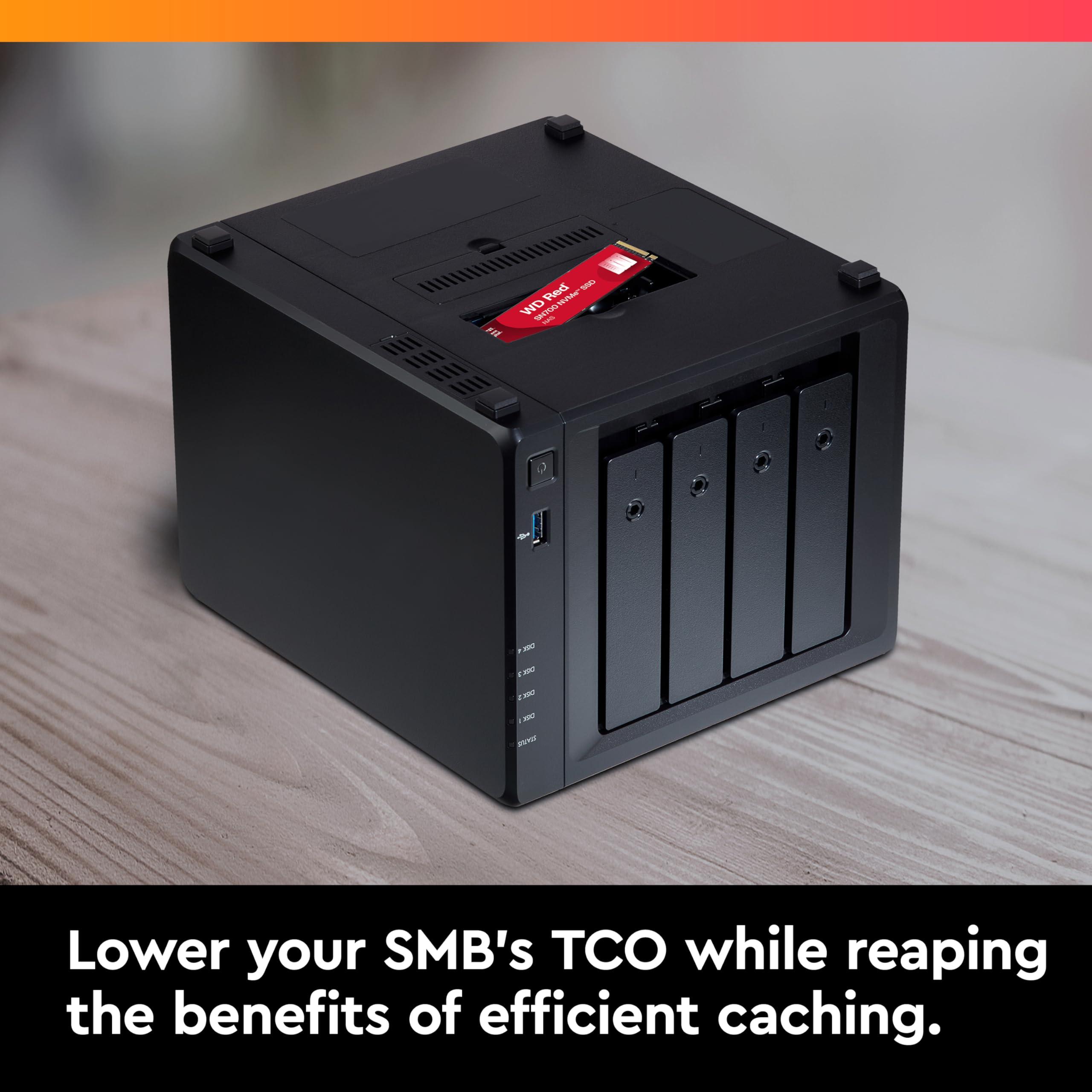 Western Digital Western Digital 500GB WD Red SN700 NVMe Internal Solid State Drive SSD for NAS Devices - Gen3 PCIe, M.2 2280, Up to 3,430 MB/s - WDS500G1R0C