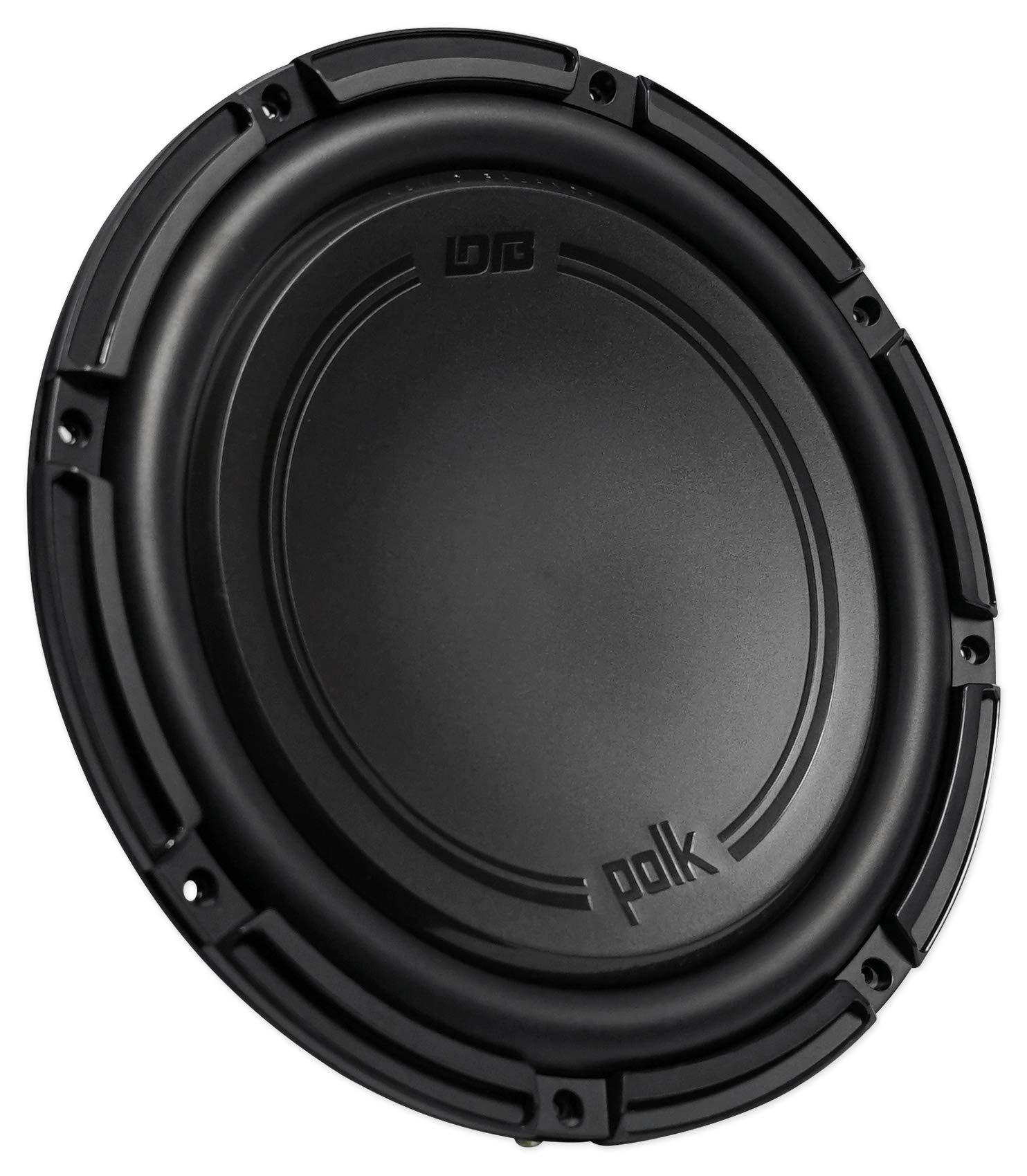 Audiosavings Audiosavings Bundle: (1) Polk Audio DB1242DVC 12 1110 Watt Dual 4-Ohm Car/Marine Audio Subwoofer Sub Bundle with (1) Rockville RPB2-BLACK Handheld Wireless Portable Bluetooth Speaker Sound (Items 2)