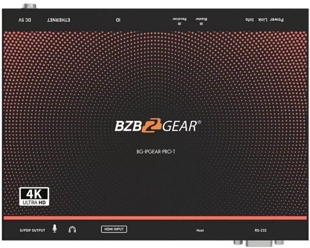 BZB GEAR BZBGEAR 4K UHD AV Over IP Multicast Transmitter with Video Wall, KVM & PoE Support - BG-IPGEAR-PRO-T