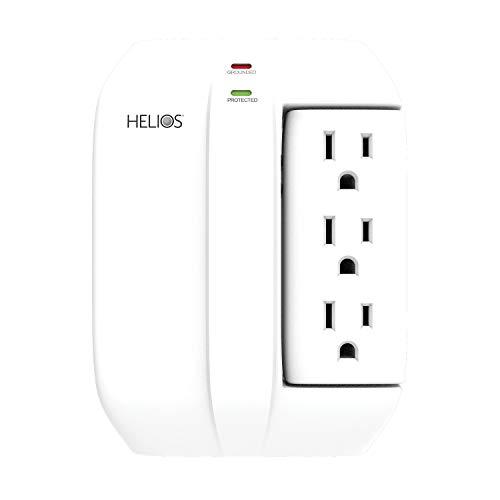 Helios Helios AS-HP-5R 5-Outlet Wall Tap Surge Protector with 2 USB Charging Ports