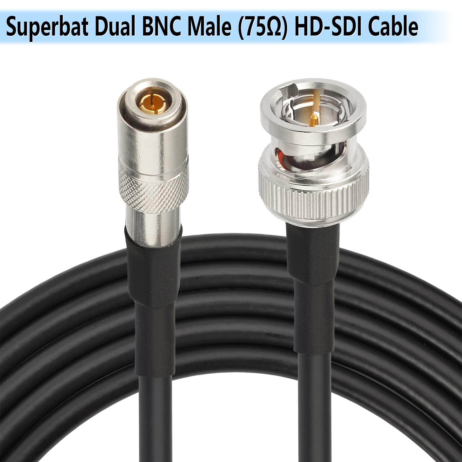 Superbat Superbat DIN to SDI BNC Cable, DIN 1.0/2.3 to BNC Male Belden 1855A Cable 20inch for Blackmagic BMCC/BMPCC Video Assist 4K Transmissions HyperDeck Cameras 2pcs