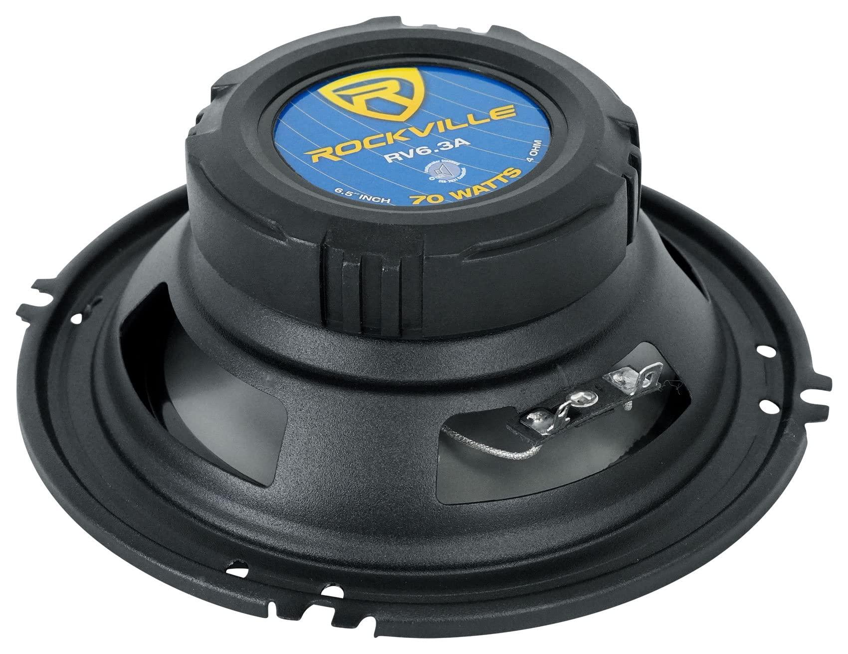 Rockville Rockville (4) RV6.3A 6.5\" 3-Way Car Speakers 750 Watts/140 Watts RMS CEA Rated