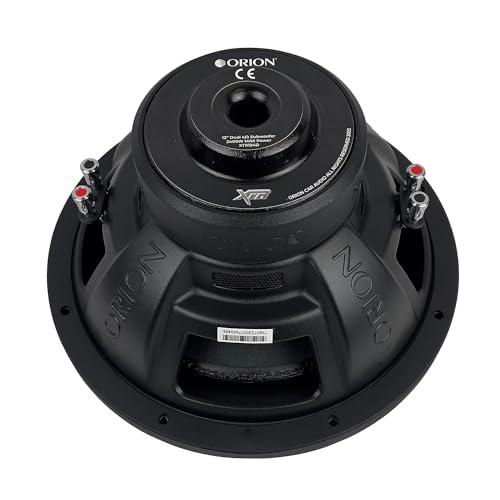 ORION ORION XTR Series XTR124D 12 Car Subwoofer - 2400W Max Power, 600W RMS, High-Temperature Dual 4-Ohm, Interlaced Conex Spider W/Enhanced Voice Coil Cooling - for Cars, Trucks, Jeeps Audio Stereo