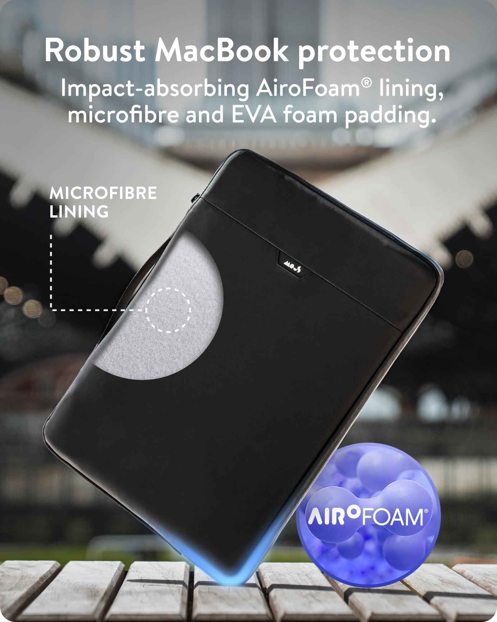 Mous Mous - MacBook Pro 16 inch Case with Handle Ultra-Protective and Water Resistant Sleeve Cover with Drop Protection (Fits 2021 and 2023 MacBook Pro 16 inch)