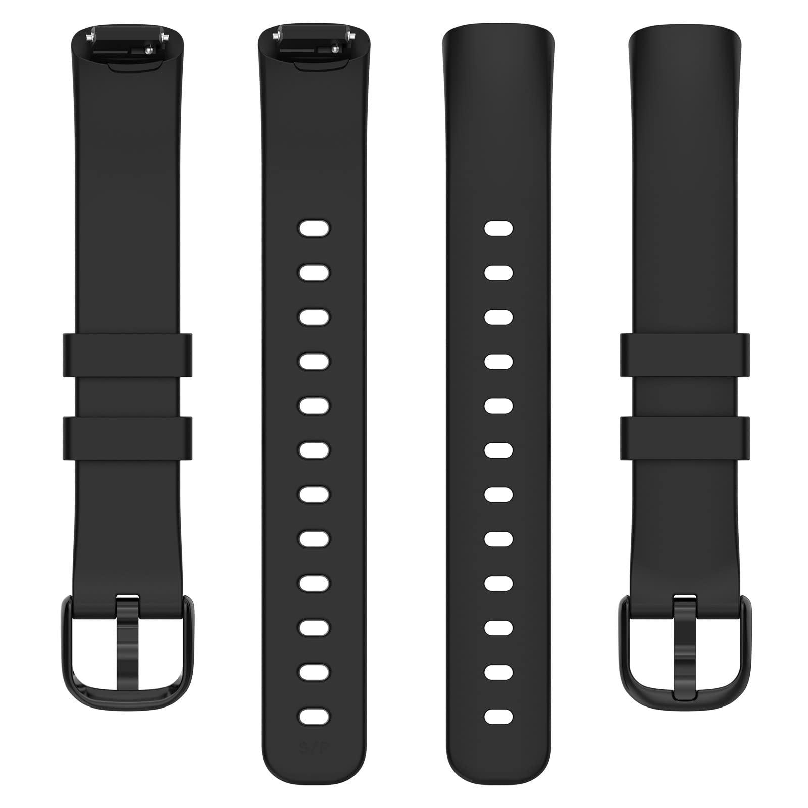 E ECSEM Bands Compatible for Fitbit Inspire 3 Fitness Watch Replacement Inspire 3 Watch Band Adjustable Bracelet Accessory Strap for Inspire 3 Wristbands W/Metal Buckle Women Men (Black)