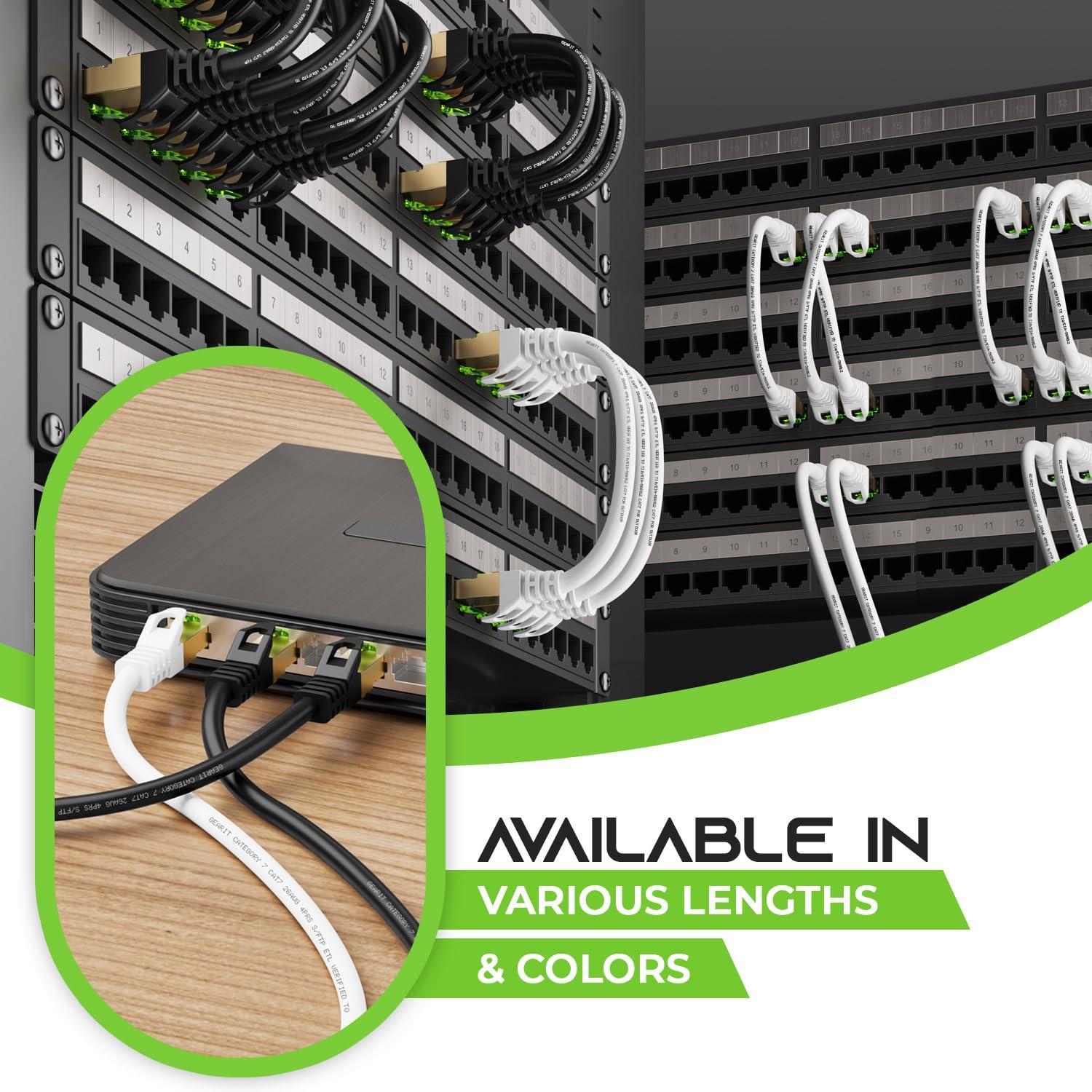 GearIT GearIT Cat7 Outdoor Ethernet Cable (100ft) SFTP Shielded Foil Twisted Pair, Pure Copper, LLDPE, Waterproof, Direct Burial, In-Ground, UV Resistant, POE, Network, LAN, Internet, Cat 7-100 Feet