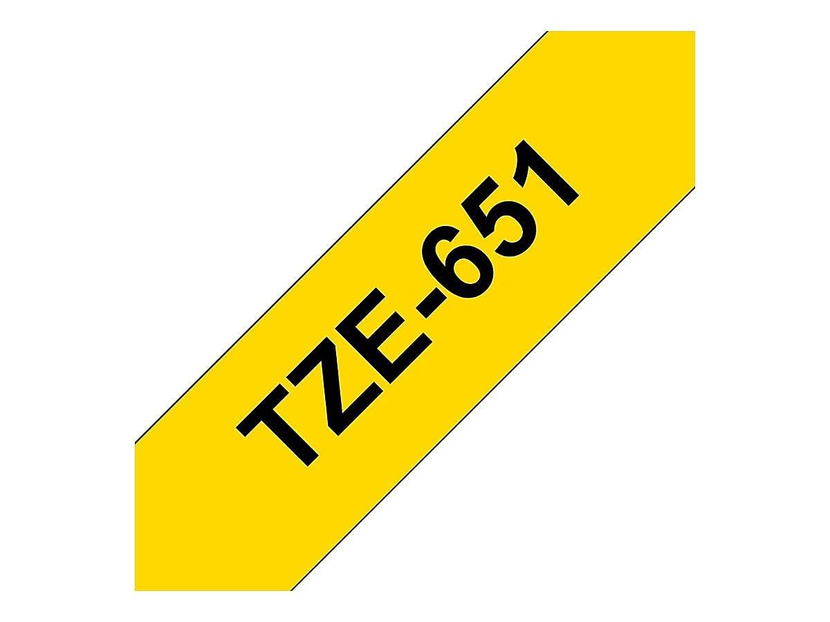 Brother PT520 1-1IN Blk On Yellow Lmnt Tz Tape