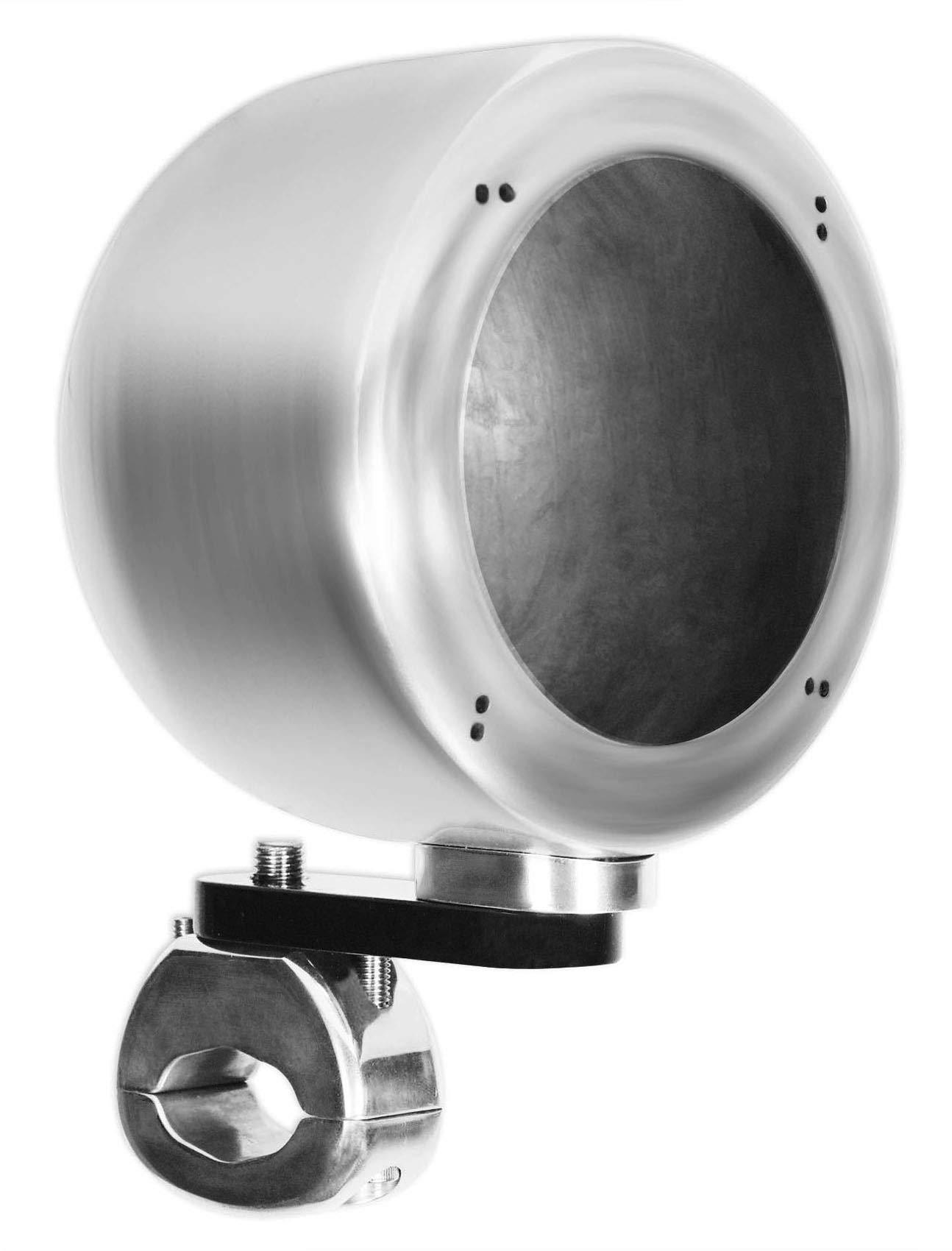 Rockville (2) RockvilIe MAC40B 4\" Chrome Swivel Aluminum Motorcycle Handlebar Speaker Pods