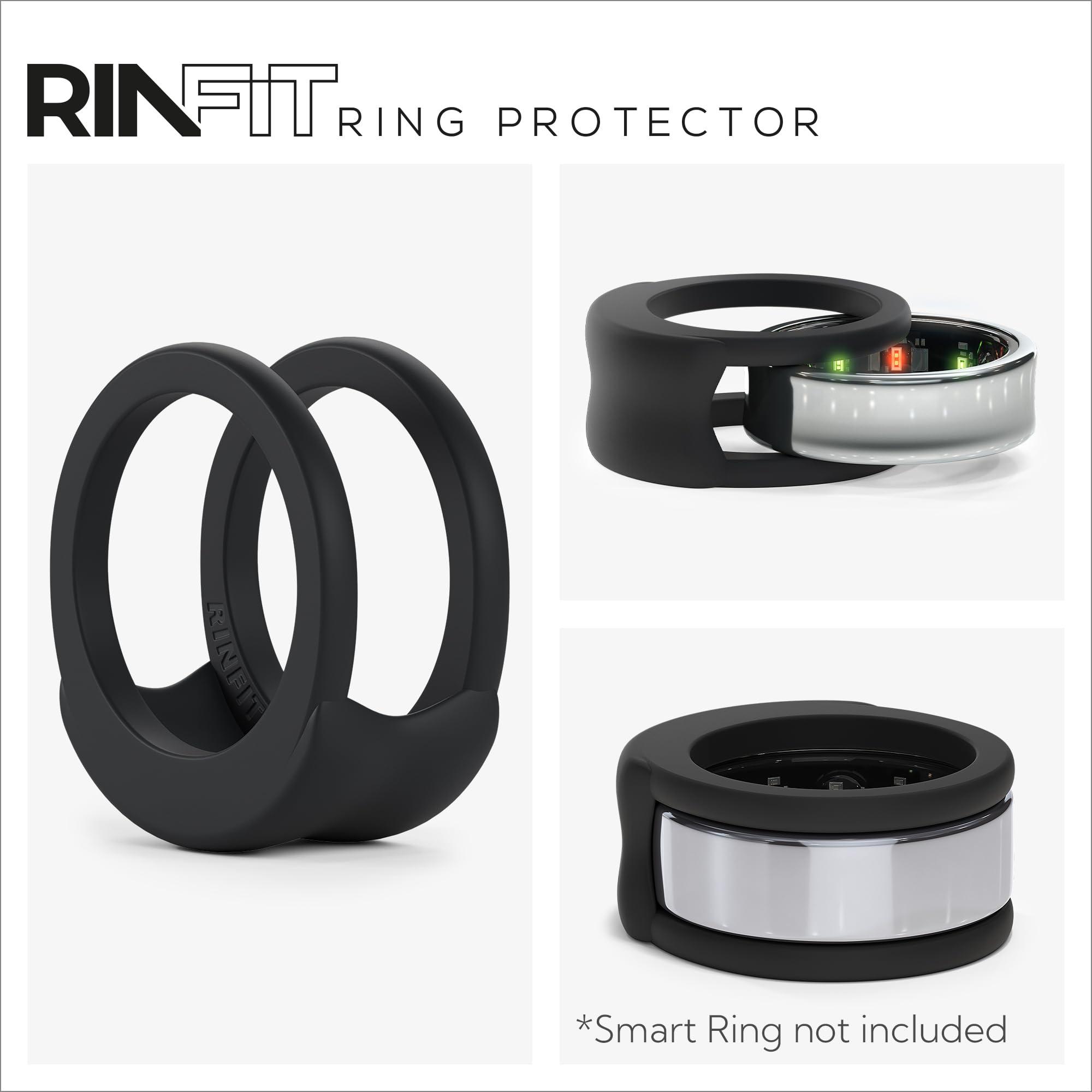 Rinfit Rinfit Smart Ring Protector - Silicone Ring Enhancer for Active Lifestyle and Gym - SportFit U.S. Design Patent - Black, Size 9