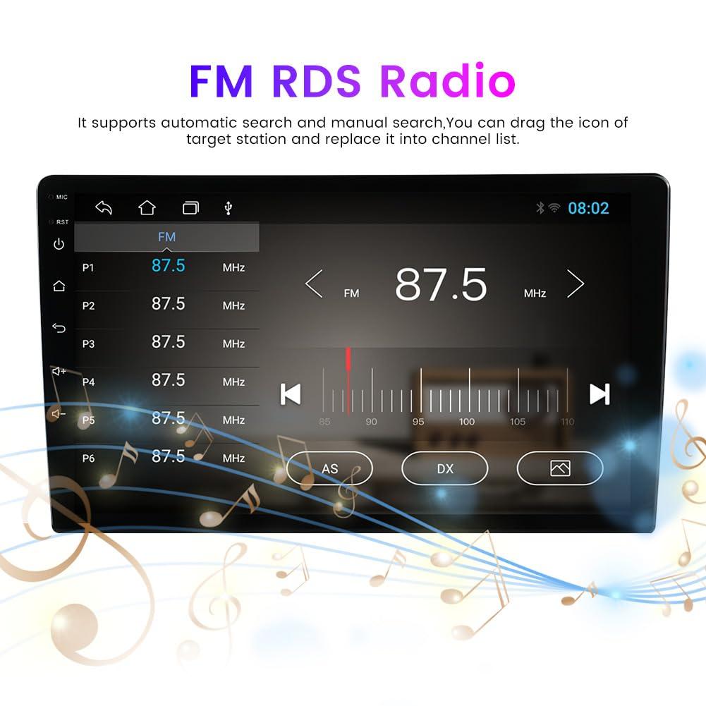 Biorunn Android 13 Car Radio Stereo for Toyota Hilux 2015-2020 LHD, Biorunn 10.1 Inch Octa Core GPS Navi Wireless Wired Car-Play Android Auto Head Unit IPS FM AM RDS DSP, 6GB RAM 128GB ROM