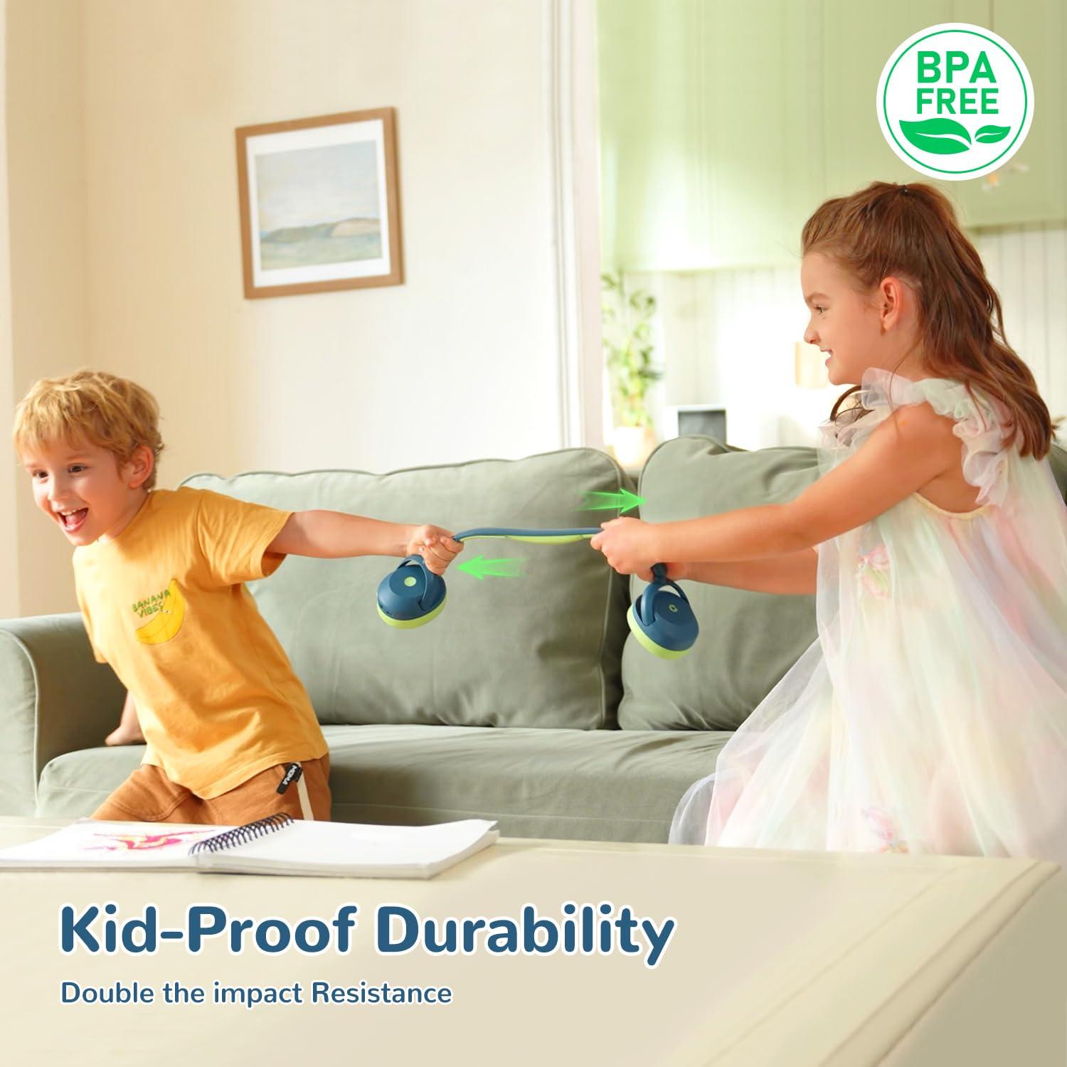 iClever iClever BTH20 Active Noise Cancelling Headphones for Kids, 60H Play Time,Type C Fast Charging, Safe Volume 80dBA, Bluetooth5.4, Award-Winning Kids Headphones Wireless for iPad Tablet Airplane, Blue