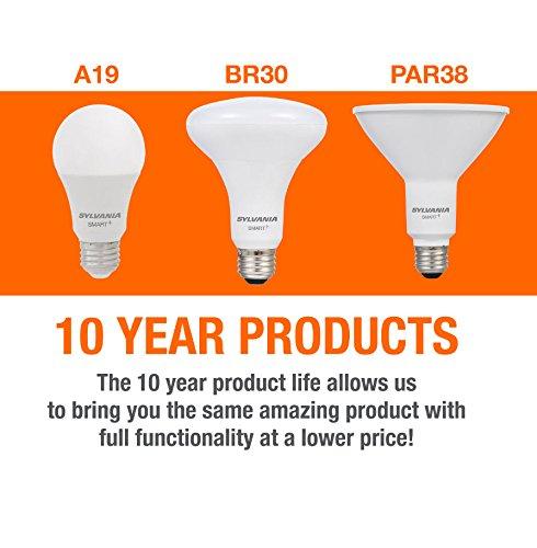 LEDVANCE SYLVANIA SMART 10W BR30 LED Light Bulb for SmartThings and Alexa, Dimmable, 10 Year, 800 Lumens, 2700K, Soft White - 1 Pack (74581)