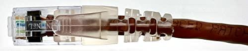RiteAV RiteAV - 100 FT Cat6 Brown Ethernet Network RJ45 Patch Cord (Pure Copper) (Connectors and Boots Installed)