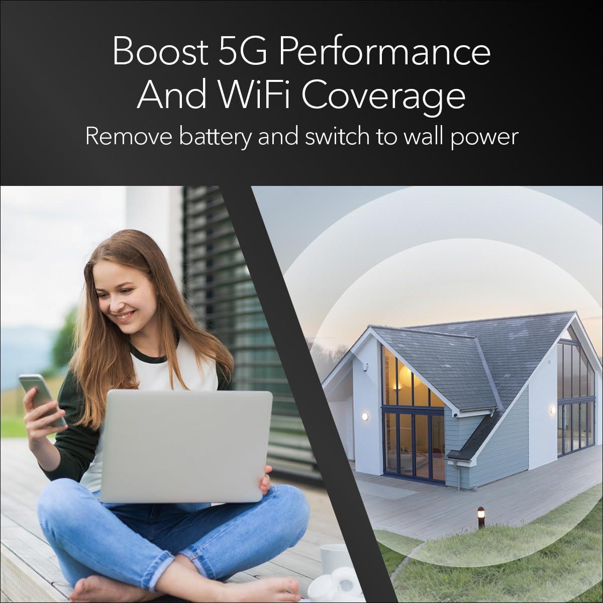 NETGEAR NETGEAR Nighthawk M6 Pro Mobile Hotspot 5G mmWave, 8Gbps, Unlocked, AT&T, T-Mobile, Verizon International Roaming 125 Countries, WiFi 6E, Portable Device for Travel, Modem Wireless Router (MR6550)