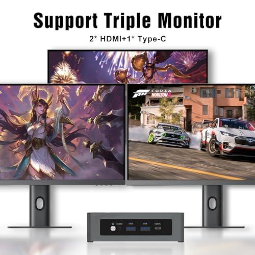 Dozlzyp 4K HD Mini Gaming PC Windows 11 Pro, AMD Ryzen 9 6900HX, 4* USB, 2* HDMI, Type-C USB4.0, 2* Lans 2.5G, Desktop Mini Computer, Wi-Fi 6E BT5.3, 64GB DDR5 1TB PCIe
