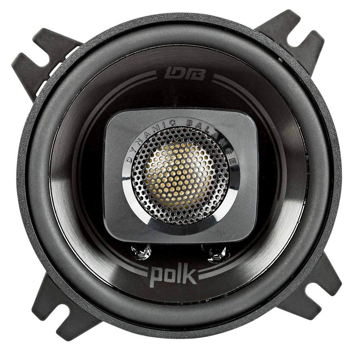 Polk Audio POLK AUDIO DB402 DB+ Series 4\" Coaxial Speakers with Marine Certification, Black