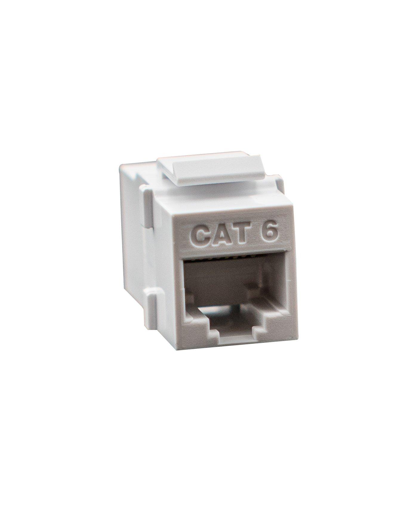 On-Q Legrand - On-Q Cat 6 Coupler, Keystone Insert, White, WP3452WHV1 0.8" x 3.125" x 5.0"
