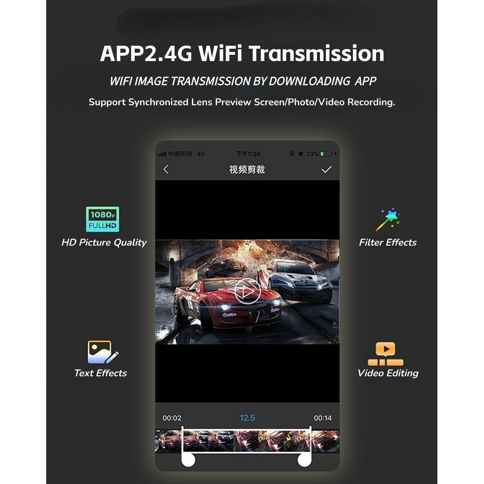 Yoidesu Yoidesu 4K Head Mounted Video Camera, Ultra HD 4K 60FPS Wearable Video Camcorder 20MP Hands Vlog Camera, 120 Wide Angle APP Control Anti Shake Autofocus Video Stabilizer