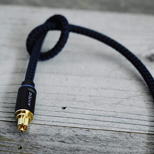 AUSTERE AUSTERE V Series Optical Audio Cable 2.0m | Pure Gold Connectors, aDesign Precision LinkFit Housing & WovenArmor High-Flex Cable (2021)