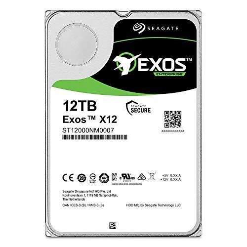 Seagate Seagate Exos 12TB Internal Hard Drive Enterprise HDD 3.5 Inch 6Gb/s 128MB Cache for Enterprise, Data Center Frustration Free Packaging (ST12000NM0007)