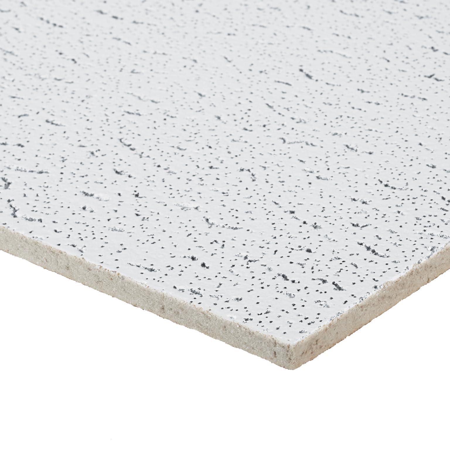 Armstrong Armstrong Ceiling Tiles; 2x2 Ceiling Tiles - 16 pcs White Ceiling Tiles; Acoustic Ceilings for Suspended Ceiling Grid; FISSURED 756