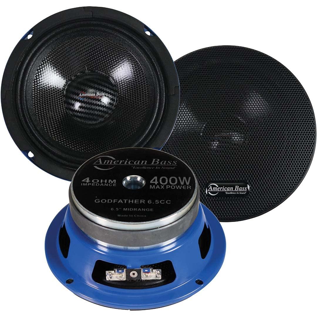 WCI WCI American Bass GF65CC 400W Max 4 Ohm 6.5 in. Midrange Speakers - Set of 2
