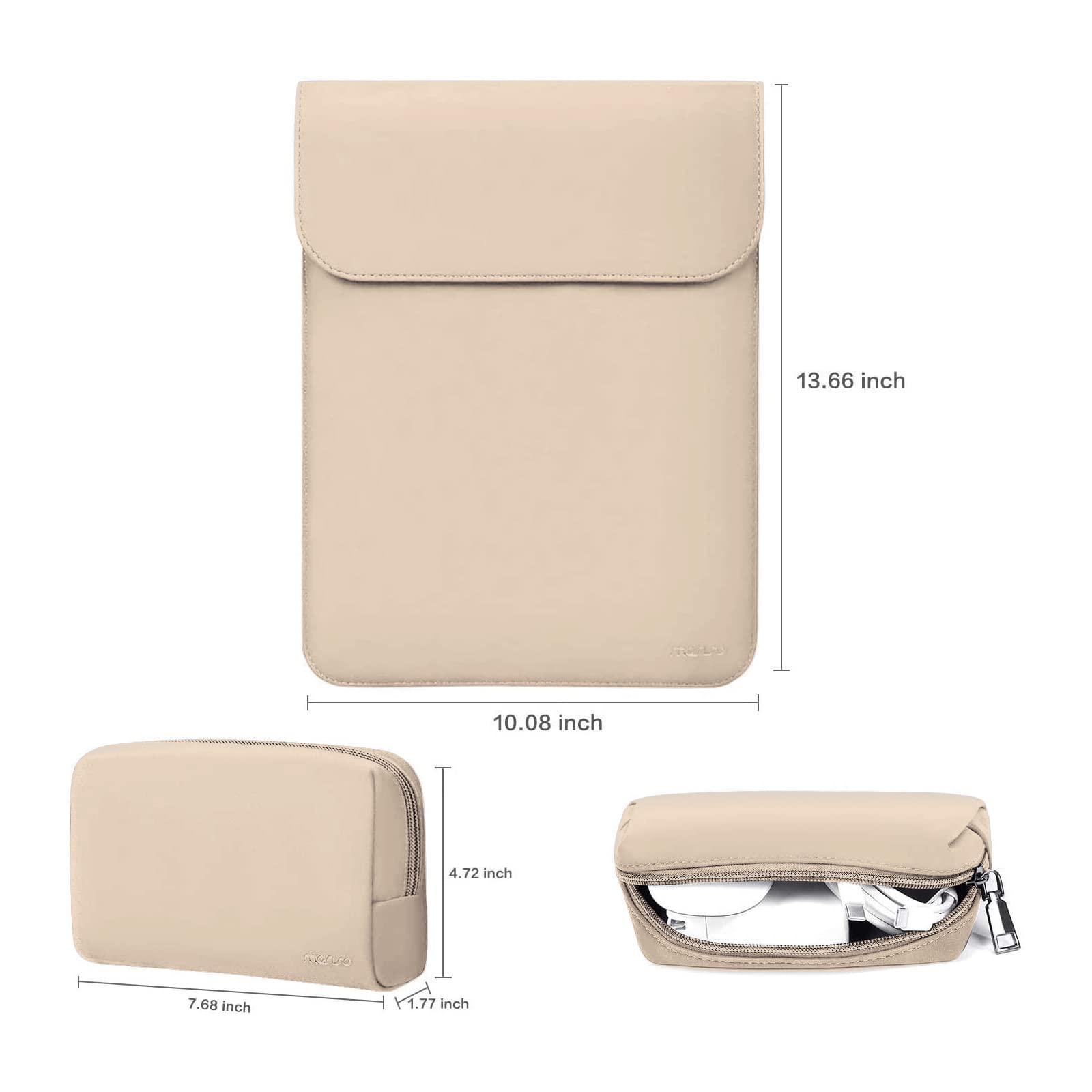 MOSISO MOSISO Compatible with MacBook Air 13 inch Case 2022 2021 2020 2019 2018 Release A2337 M1 A2179 A1932, Faux Suede Leather Laptop Sleeve with Small Bag& Keyboard Cover Skin, Camel&Apricot