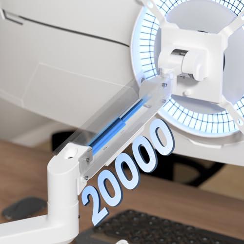 PUTORSEN PUTORSEN 17-49 inch Premium Ultrawide Monitor Wall Mount, Heavy Duty Single Wall Mount Monitor Arm up to 44lbs, Fully Adjustable Single Wall Monitor Arm Wall Mount Stand, VESA 75/100/200,White