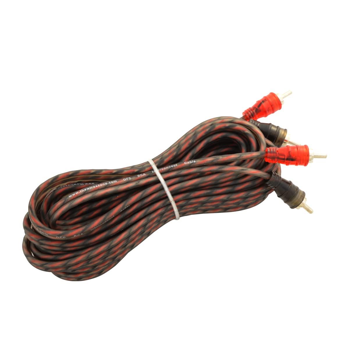 The Wires Zone The Wires Zone 15ft 2-Channels Male-to-Male Twisted Pair OFC RCA Interconnect Cable