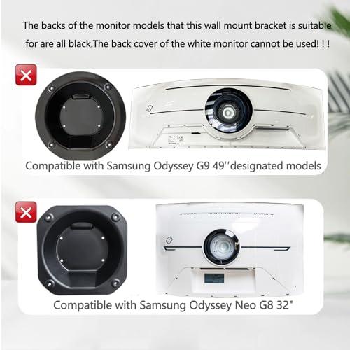 Tjweiqing Odyssey G7 Mount Adapter is Only Compatible with Samsung Odyssey G6 G7 Series Monitor (Fits 27\" 32\" G75T, 28\" G70B, 49\" CHG90 CJ890 S95UA Monitor)