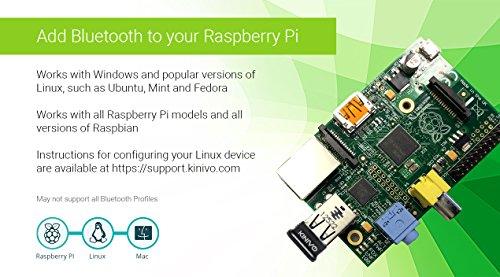 Kinivo Kinivo USB Bluetooth Adapter for PC BTD400 (Bluetooth 4.0 Dongle Receiver, Low Energy) - Compatible with Windows 11/10/8.1/8, Raspberry Pi, Linux, Laptop & Headphones