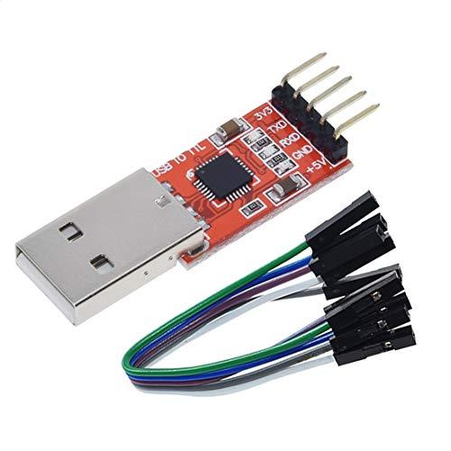 HiLetgo HiLetgo CP2102 USB 2.0 to TTL Module Serial Converter Adapter Module USB to TTL Downloader with Jumper Wires