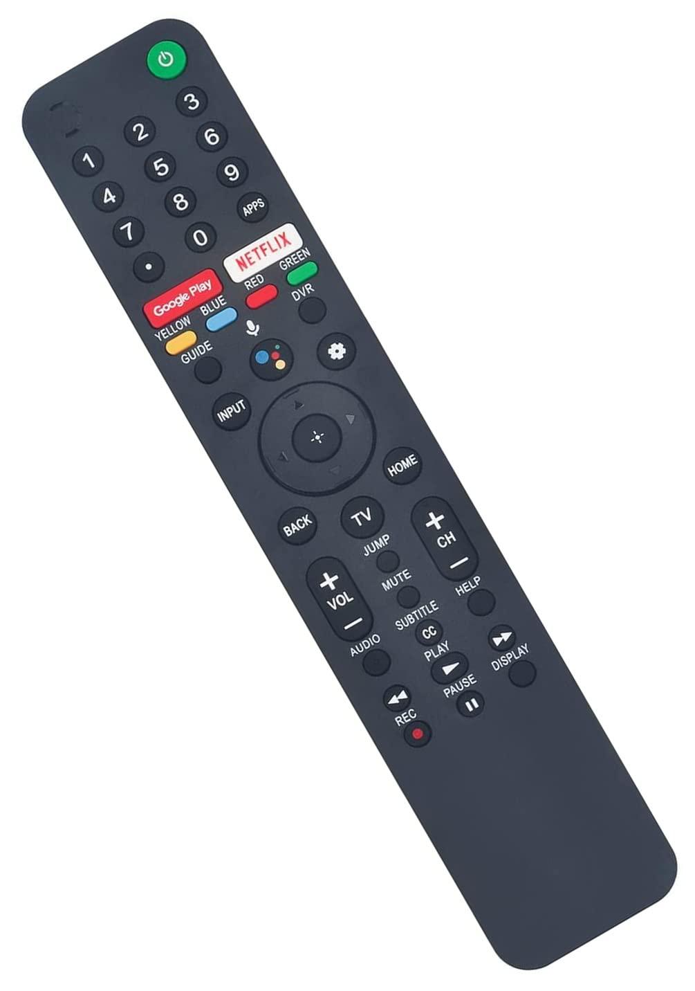 Smartby RMF-TX500U Voice Remote for All Sony TV, Replacement Remote for All Sony LCD LED HDTV Smart TV with Google Play, Netflix Buttons