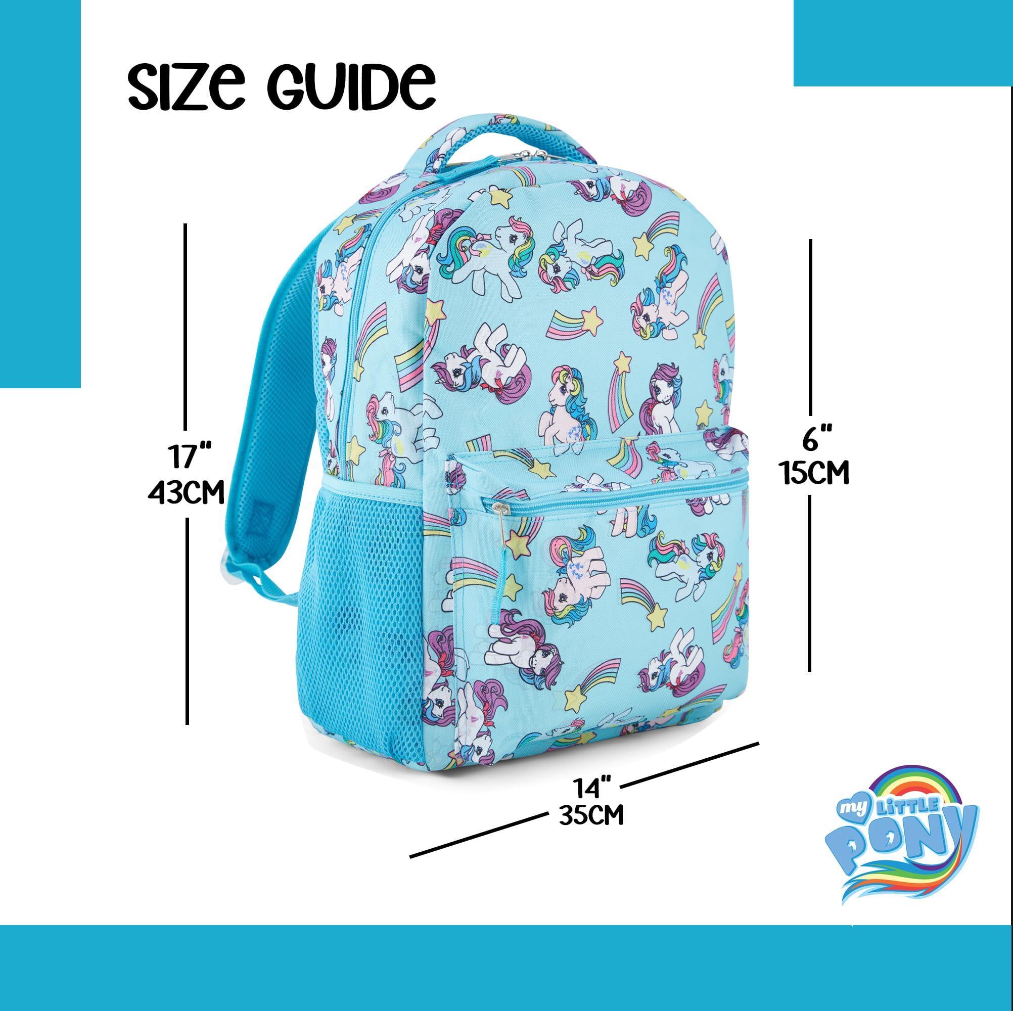 My Little Pony My Little Pony Classic Backpack - Twilight Sparkle, Rainbow Dash, and Fluttershy - MLP Kids School Bag - 16" Backpack with Front Pocket and Laptop Sleeve - Bookbag for Girls and Boys - Toddler & Kids