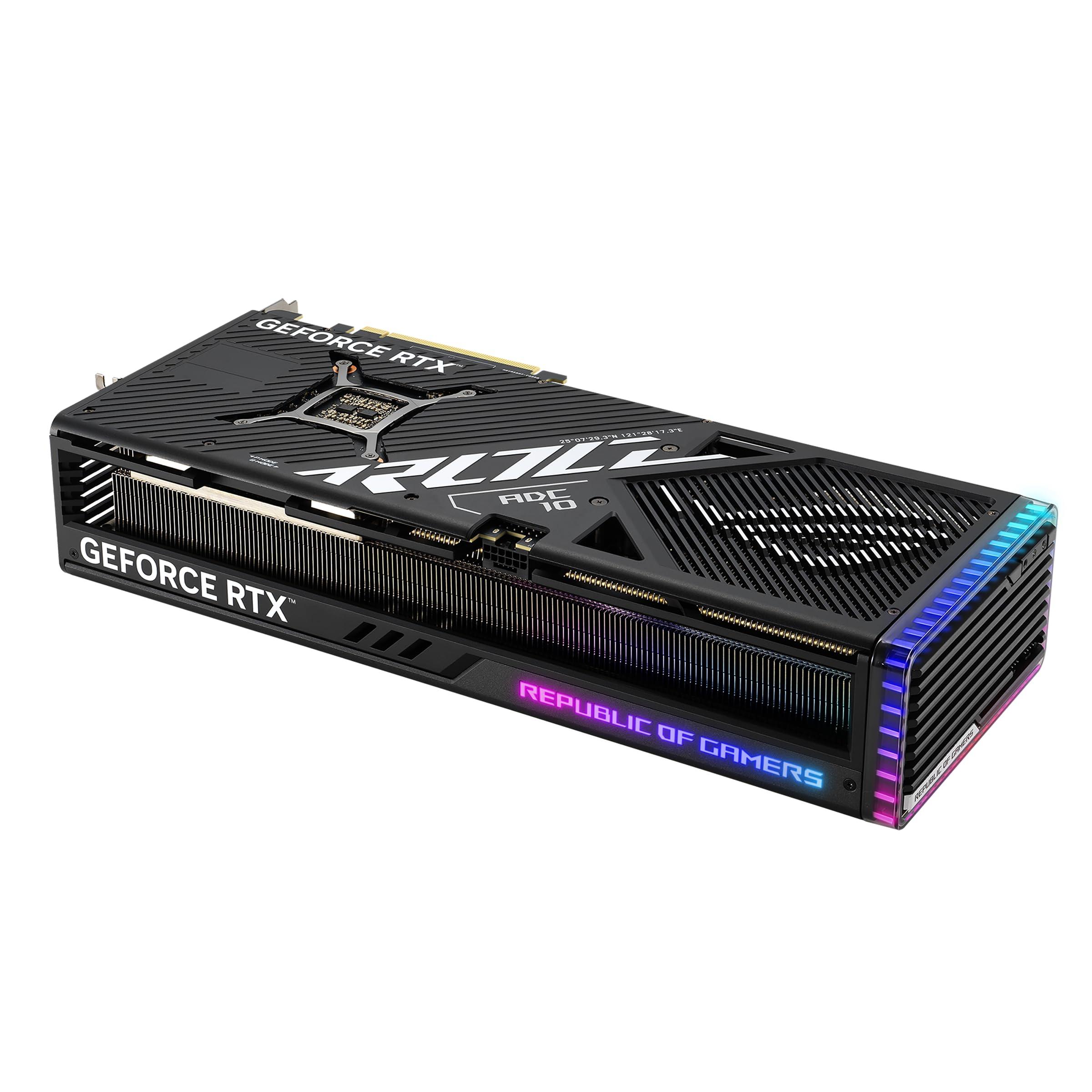 ASUS ASUS ROG Strix GeForce RTX 4080 Super OC Edition Gaming Graphics Card (PCIe 4.0, 16GB GDDR6X, DLSS 3, HDMI 2.1a, DisplayPort 1.4a, Vapor Chamber, Massive Vented Backplate, Power Sensing, Aura Sync)