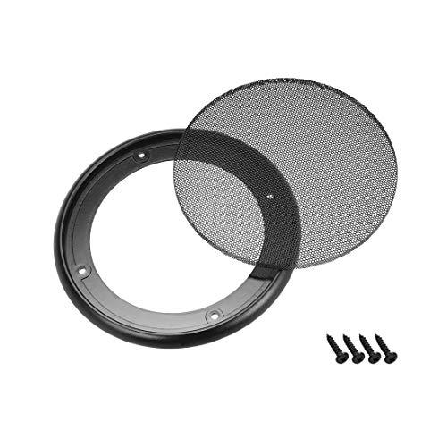 uxcell uxcell 2pcs 5" Speaker Grill Mesh Decorative Circle Woofer Guard Protector Cover Audio Parts Black