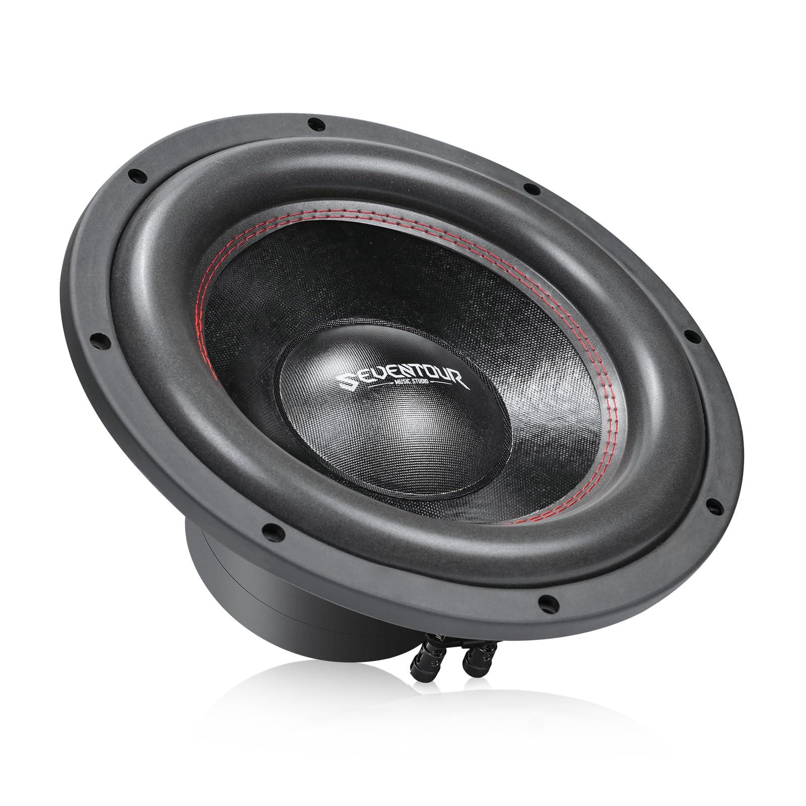 Seventour Seventour 12 inch 1200 Watt Max Power Car Audio Dual 4 Ohm Shallow Mount Car Subwoofer (12\" - Dual 4 Ohm)