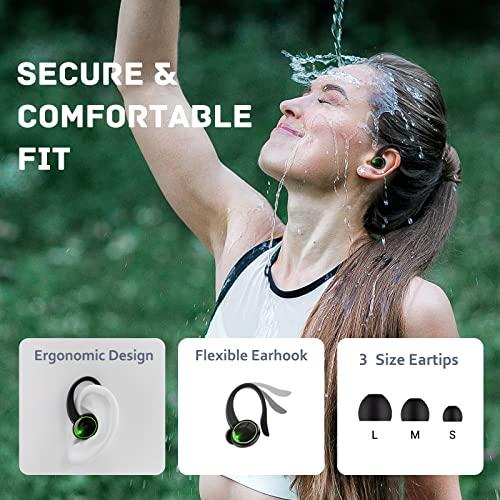 SGNICS for Sony Xperia Pro Bluetooth 5.3 Headphones 3D Stereo with Earhook, 40H Touch Control Over Ear Headphones, IP7 Waterproof Earphones Built-in Mic for Running Workout Sport