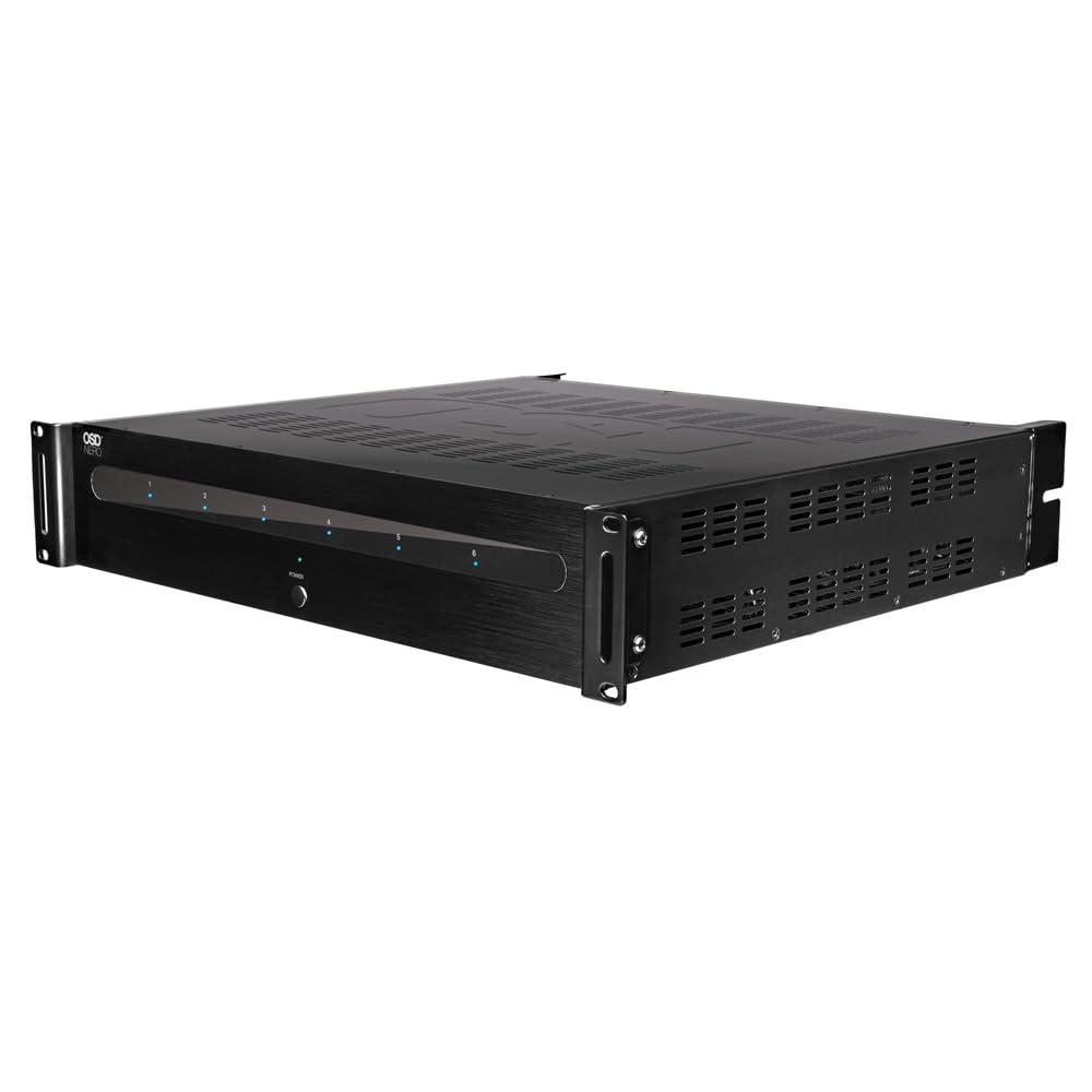 OSD Audio OSD 6X 175W Home Theater Amplifier Highly Flexible, High Power Bridging with Passive Subwoofer Controls, 105 dB SNR