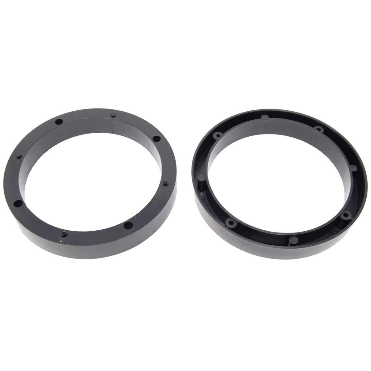 Audiopipe Audiopipe 1 Pair 6.5\" Plastic Speaker Spacer Rings - Subwoofer Mid Range Custom Installation Mounting Adapter, Black