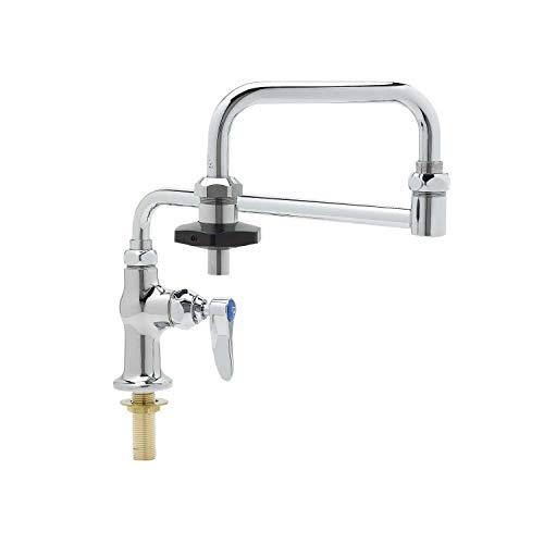 T&S Brass T&S Brass B-0590 Deck Mount Single Control 18-Inch Double Joint Nozzle Insulated Pot Filler with On-Off Control, Silver
