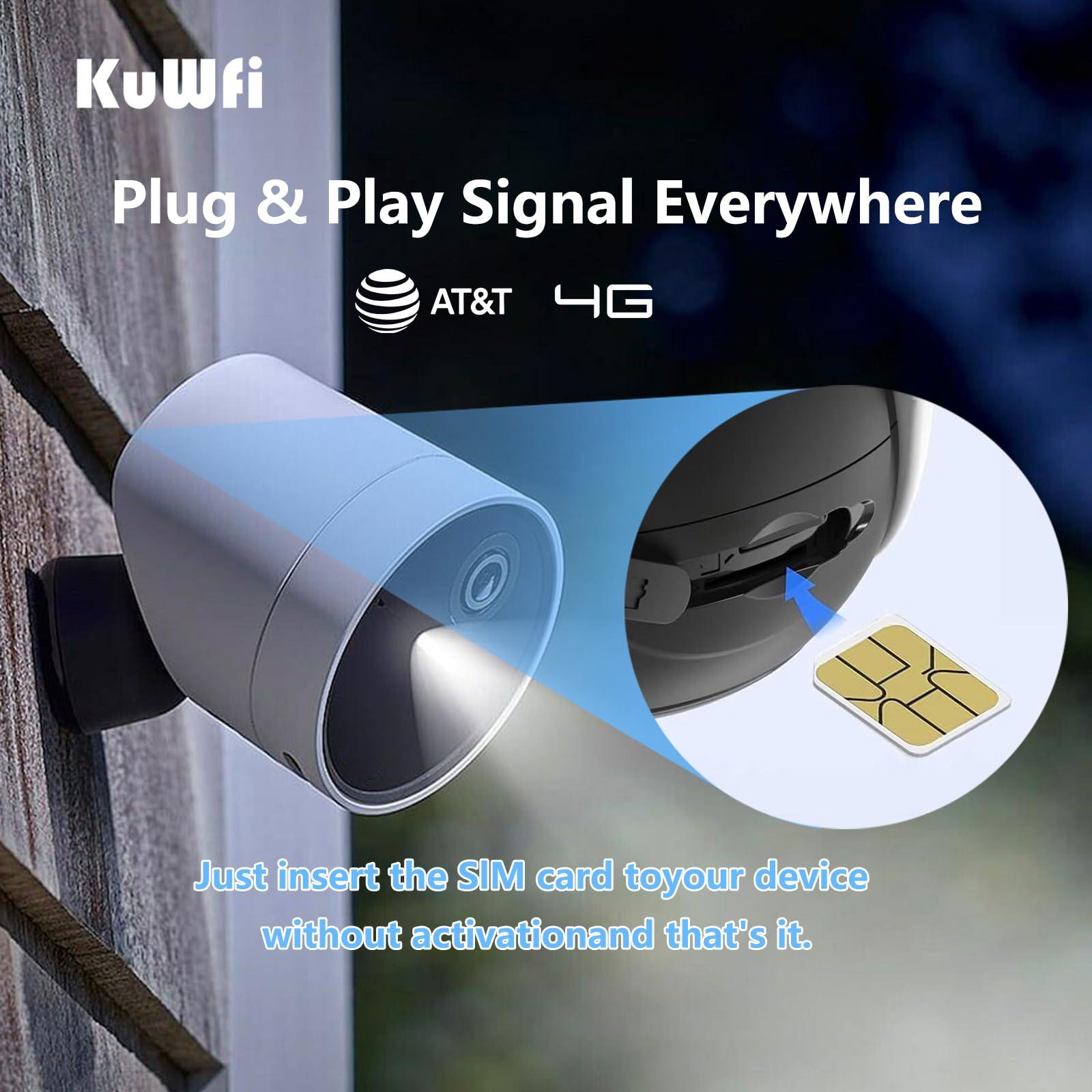 KuWFi KuWFi Mobile WiFi Hotspot and 2GB Prepaid 4G LTE SIM Card