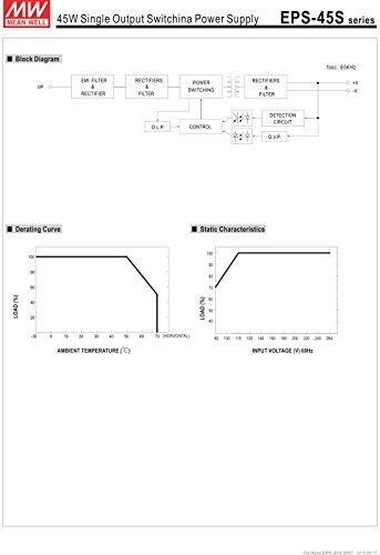 MEAN WELL MW Mean Well EPS-45S-5 5V 8A 40W Single Output Switching Power Supply