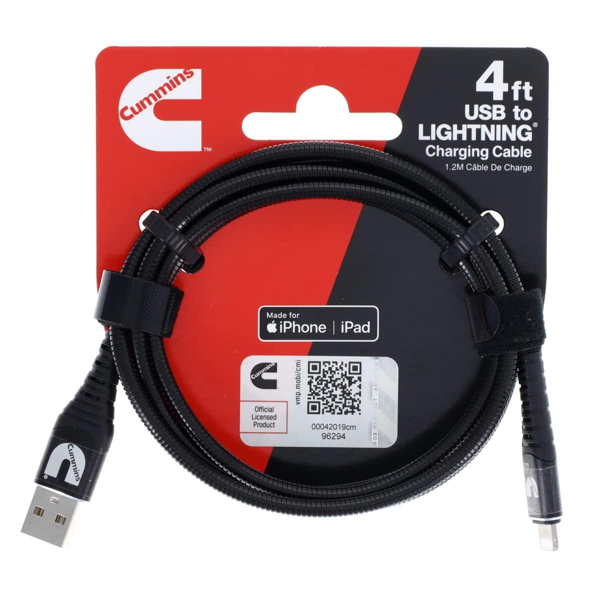 Cummins Cummins Flex USB to Lighting Cable for iPhone iPad and More 4ft MFI-Certified CMN4704