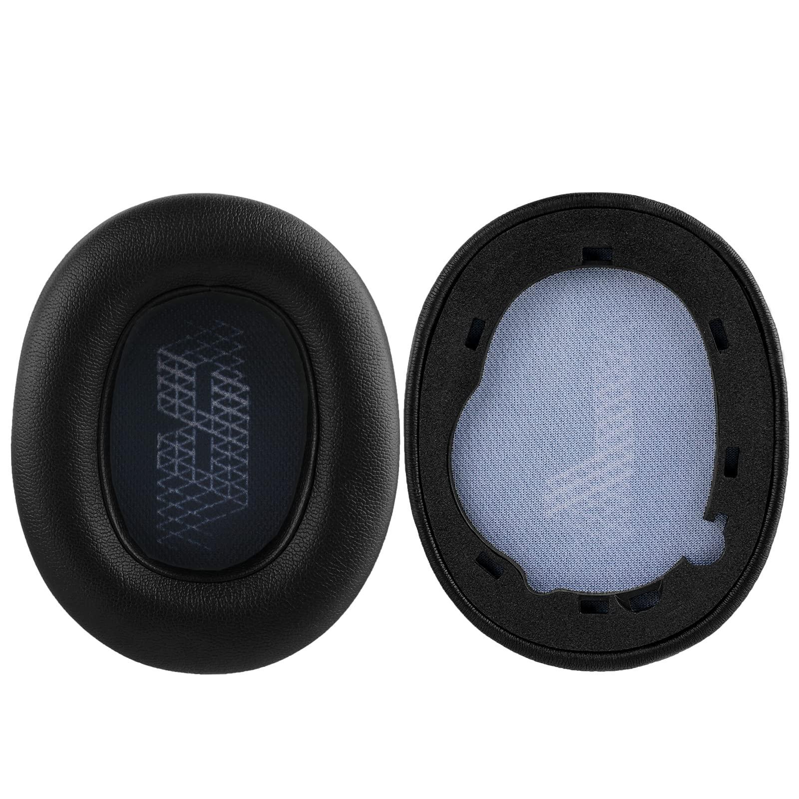 GEEKRIA Geekria QuickFit Replacement Ear Pads for JBL Live 650 BTNC, Lifestyle E65BTNC, Duet NC, Live 660 NC Ear Cushions, Repair Parts (Black)